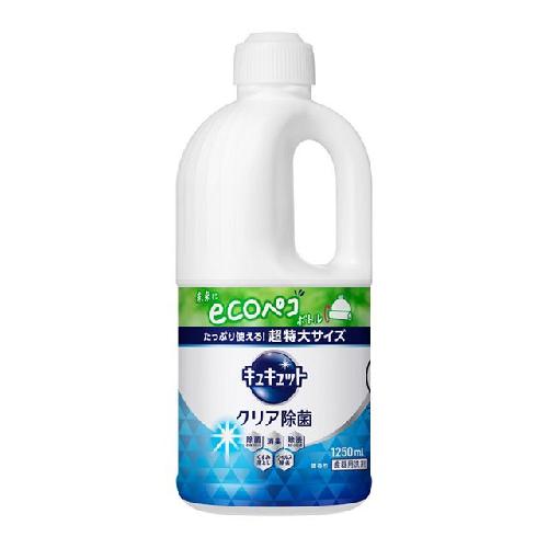 Kao Cucute Clear น้ำยาล้างจานต้านเชื้อแบคทีเรียเกรปฟรุตแบบเติม 1250ml