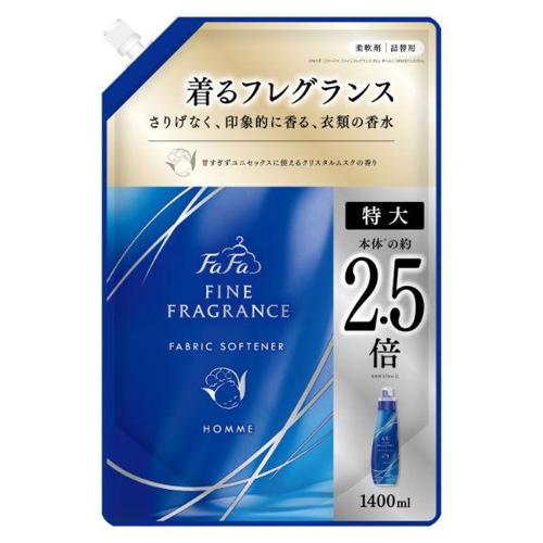 FaFa Fine Fragrance Fabric Softener Men Crystal Musk Refill 1400ml
