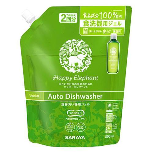 Saraya Happy Elephant 洗碗机用洗剂  凝胶  补充装 800ml