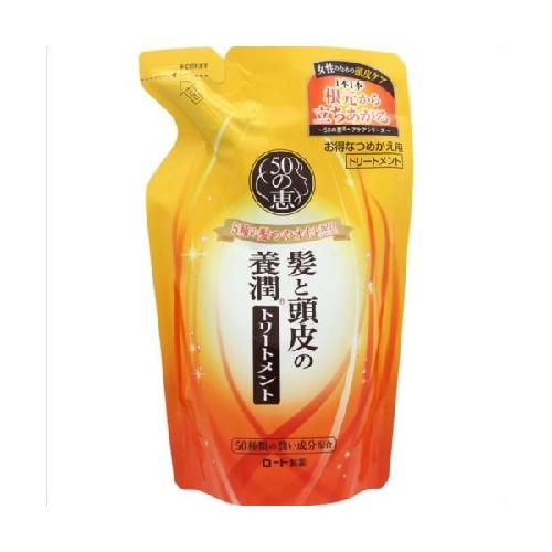 乐敦 50の惠 頭髮頭皮 養潤護髮素 補充裝 330ml - 白橙