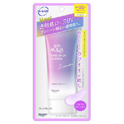 Rohto Skin Aqua Tone Up ครีมกันแดด UV Essence ลาเวนเดอร์ 70g