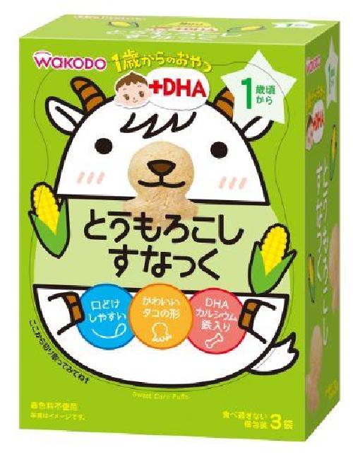Wakodo ข้าวเกรียบรูปปลาหมึก DHA 4g x 3